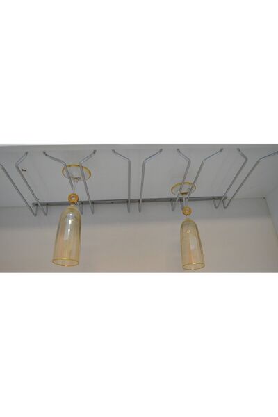 filamento 5 Bölmeli Krom V Metal Kadehlik Bardaklık Kadeh Askısı