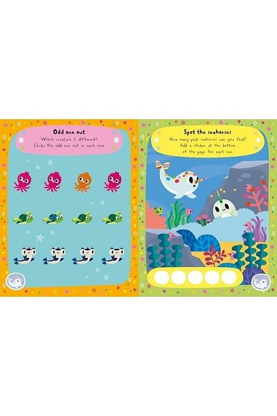 Campbell Books كتاب أنشطة ملصقات يونيكورن البحر السحري