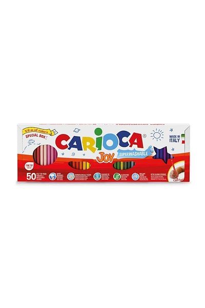 CARIOCA Joy Super Washable Crayons - 50 Pieces (1/2 Meters)