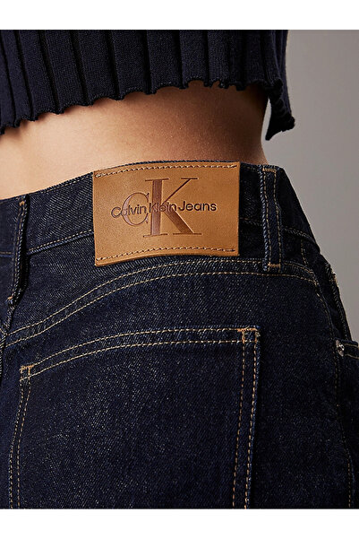 Calvin Klein Kadın Yüksek Bel Düz Model Denim Rahat Kulanım Lacivert Jeans J20J224004-1BJ