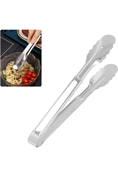 Demir Çeyiz Kitchen Tongs, Stainless Steel Food Tongs Barbecue Grill Meat Fish Tongs 1 Piece