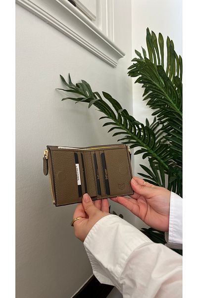 Garniy Genuine Leather Zippered Card Holder 3702