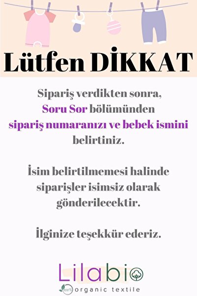 Lilabio %100 Pamuk Saten Isme Özel Isimli Anne Yanı Beşik Nevresim Takımı Kelebek