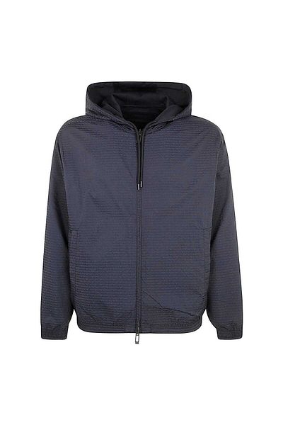 Emporio Armani سترة رجالية باللون الأزرق الداكن - بسحاب، شعار العلامة التجارية، 6D1MD3 1JHSZ-0920
