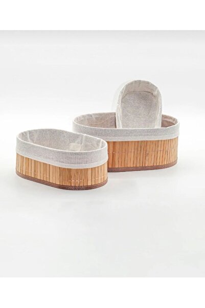 Enyaza Home 3’lü Dekoratif Çok Amaçlı Bambu Sepet