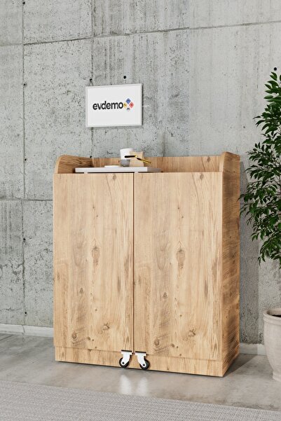 Evdemo Derin 2 Kapaklı Erzak Kiler Dolabı Atlantik Çam