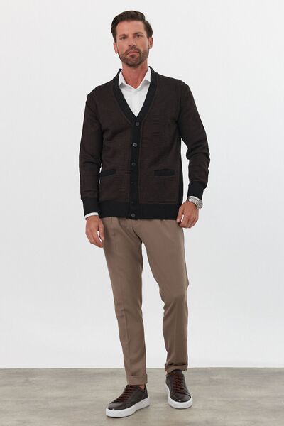 Livio Ferri Ανδρική Ζακέτα Πλεκτά - Standard Fit, Πουλόβερ με τσέπες