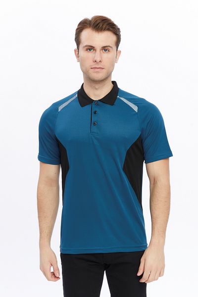 Uniprom Indigo Men's Polo Collar T-Shirt - Breathable, Procool Sports Outdoor T-Shirt