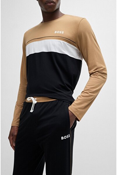 BOSS Erkek Marka Logo Detaylı Regular Fit Basic Siyah Eşofman Altı 50527343-001