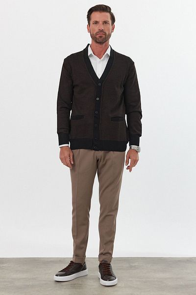 Livio Ferri Ανδρική Ζακέτα Πλεκτά - Standard Fit, Πουλόβερ με τσέπες