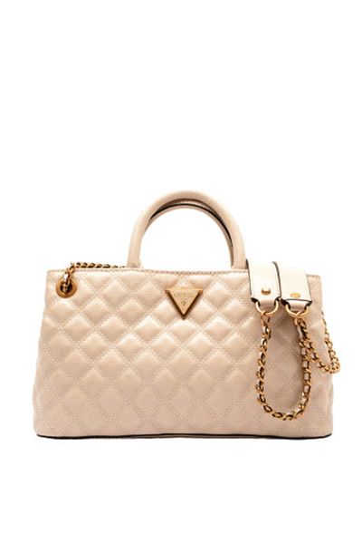 Guess Brown Strap Logo Detailed Shoulder Bag - Zippered Hwqk87 48090-Alm