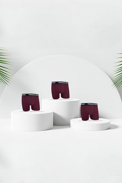 FRANCO RENZO Ανδρικό μπόξερ 3 τεμαχίων Luxury Box Boxer από βαμβάκι και Lycra