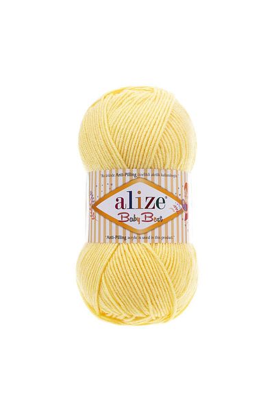 Alize 5 Τεμάχια Baby Best 250 Ανοιχτό Κίτρινο 10% Μπαμπού - 90% Ακρυλικό (αντιπηκτικό Ακρυλικό) / 100 Gr - 240 M