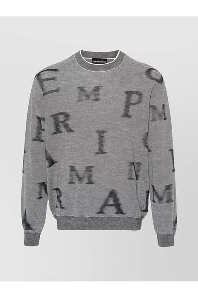 Emporio Armani Men's Wool Long Sleeve Logo Sweater - F915 6D1Mx8 1Mjgz-F915