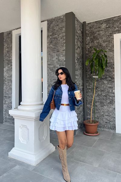 Seda Yalçın Atelier Albastru închis - Jachetă de blugi crop