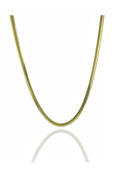 Milenyum Balık Sırtı Kolye Gümüş Balıksırtı Model Unisex Zincir