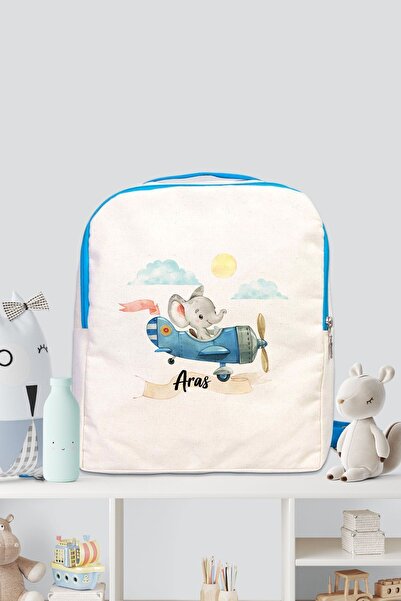 Lilabio İsme Özel 0-7 Yaş Erkek Çocuk Sırt Çantası Anaokulu Kreş Çantası