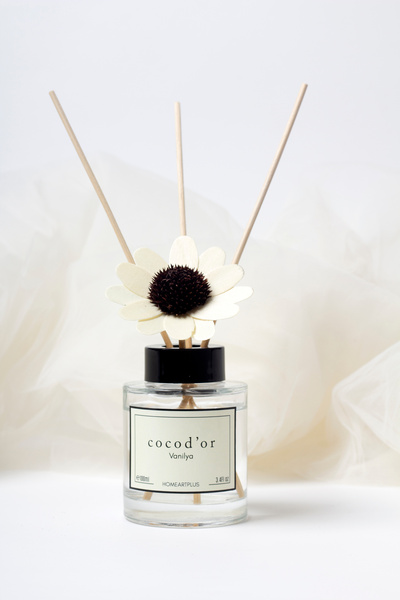 homeartplus Fransiz ciceği bambu cubuklu Vanilya kokulu oda kokusu 100 ml