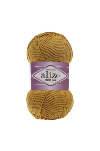 Alize Βαμβακερό Χρυσό 5 Τεμάχια 55% Βαμβάκι - 45% Ακρυλικό / 100 Gr - 330 M 02 Μουστάρδα