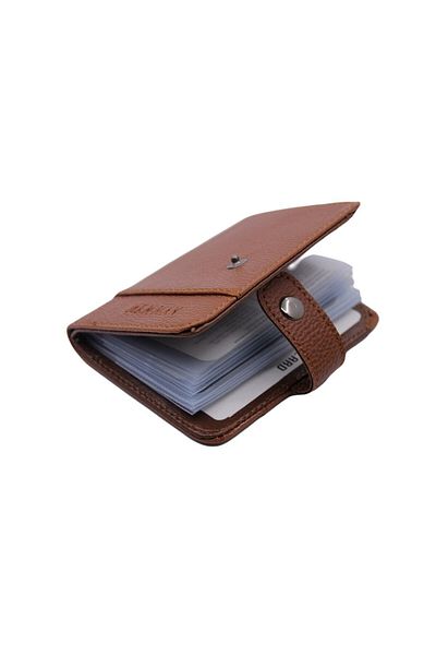 MKM MAN Letra-leather Looking Wallet with Transparent Inside Card Holder & Card Holder Upright Model