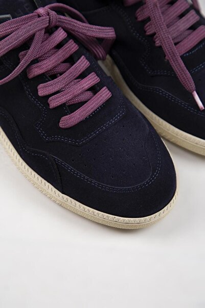 Krahe Чоловічі кросівки Zeus синього кольору - натуральна шкіра, ручне фарбування, шнурівка та запасні шнурки