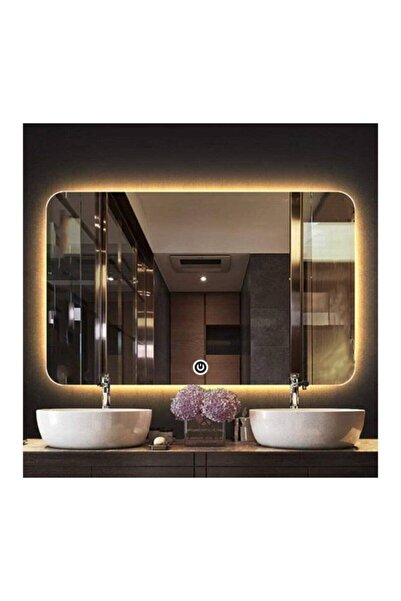 GLOBAL LED MIRROR 80x120 Cm Dokunmatik Tuşlu Ledli Ayna Banyo Aynası Dekorati...