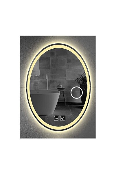 DNR Mirror 60x80 Cm Buğu Yapmayan Dokunmatik Tuşlu Makyaj Aynalı Kumlamalı Gü...