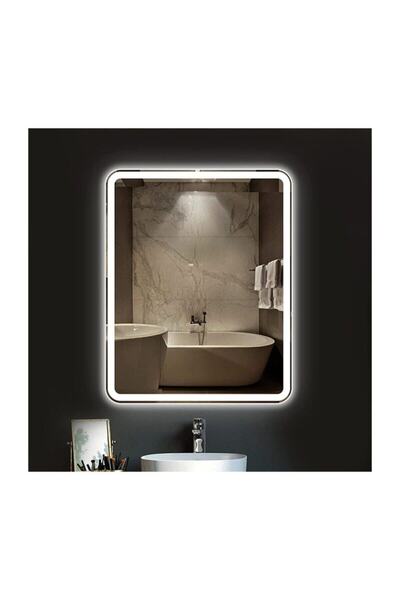 50x65 Cm Kumlamalı Ledli Ayna Duvar Salon Banyo Wc Ofis Yatak Odası Boy Ledli Ayna