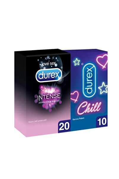 Durex Chill Karma Paket Prezervatif 10'lu + Intense Prezervatif, 20' Li