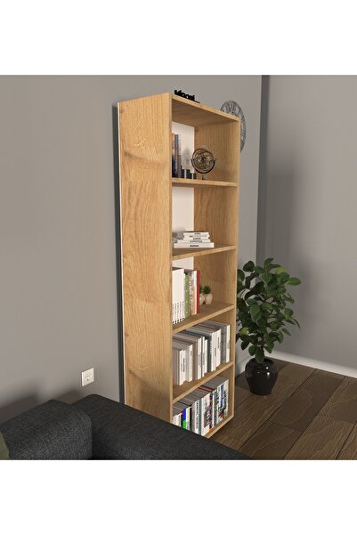 Mirobi Modern 5 Raflı Kitaplık Dekoratif Kitaplık Rivoli