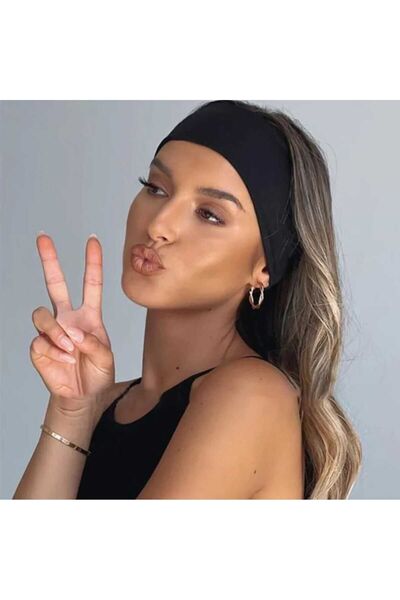 A Bunch 10 سم إنلي باندانا، رباط شعر، قطن ممشط، رباط شعر أسود، باندانا نسائية...