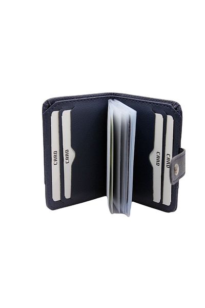 MKM MAN Letra-leather Looking Wallet with Transparent Inside Card Holder & Card Holder Upright Model