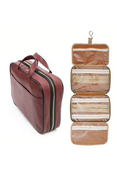 LifeZon حقيبة سفر فاخرة للمكياج، منظم حقيبة للمكياج، حقيبة منظم