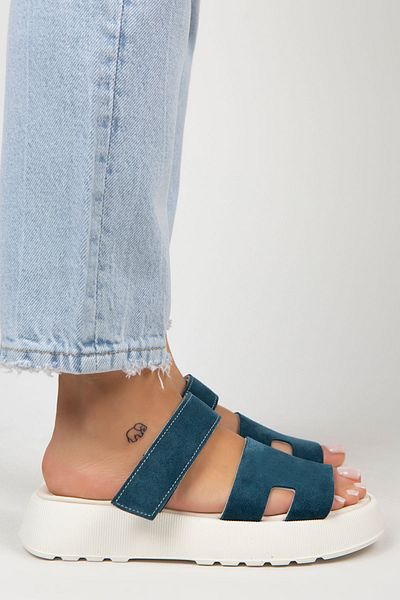 Manijero Papuci Seina din piele naturală pentru femei, cu velcro, papuci cu ulei