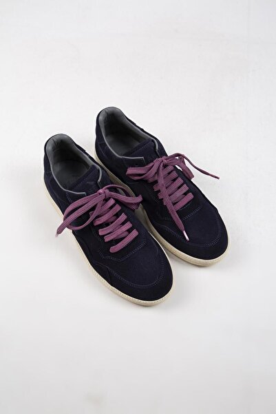 Krahe Чоловічі кросівки Zeus синього кольору - натуральна шкіра, ручне фарбування, шнурівка та запасні шнурки