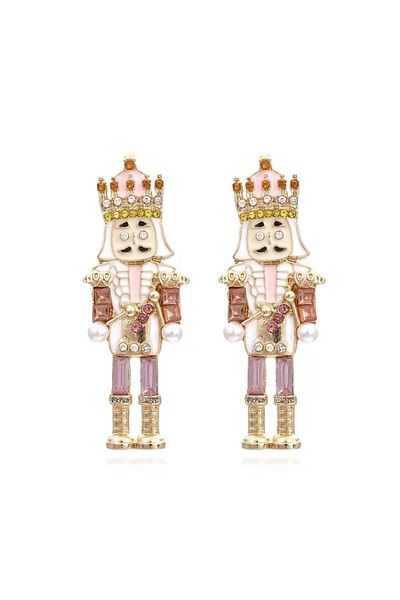 Purple Adv Paper Chase Nutcracker Earrings