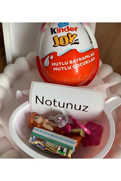 ArtBDesign بيضة مفاجأة كيندر جوي مع حلقة وملاحظة من الداخل