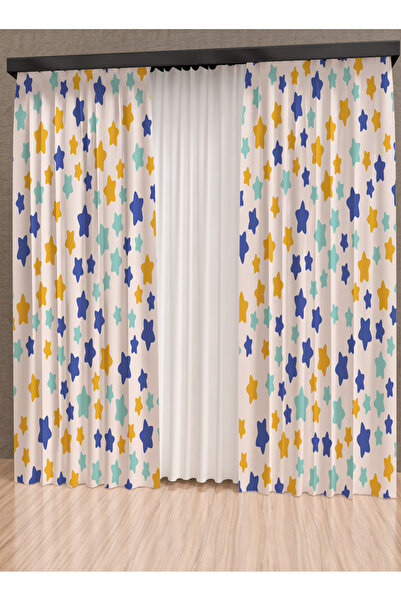 PRINTOPIA ستارة خلفية على شكل قرص العسل على شكل نجوم ملونة