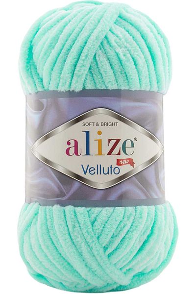 Alize Velluto Velvet Hand Knitting Yarn Κωδικός χρώματος: 19-light Mint