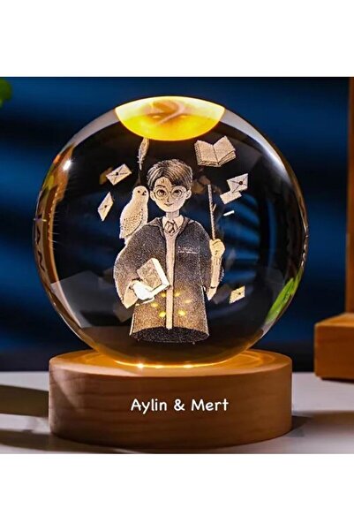 Genel Markalar Kişiye Özel Harry Potter Ve Baykuş Cam Küre