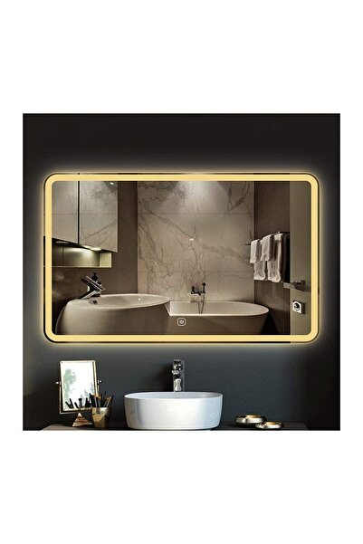 70x110 Cm Dokunmatik Günışığı Ledli Dikdörtgen Banyo Aynası