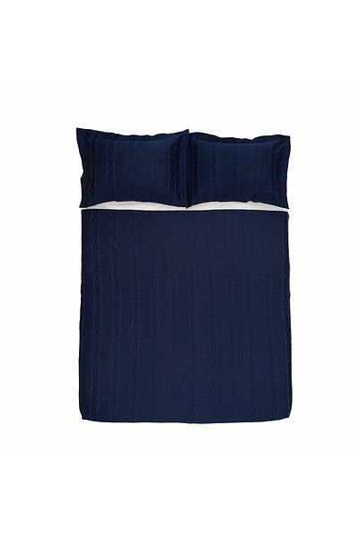 Nautica Home Комплект кувертюри за единично легло с въжета, тъмносин