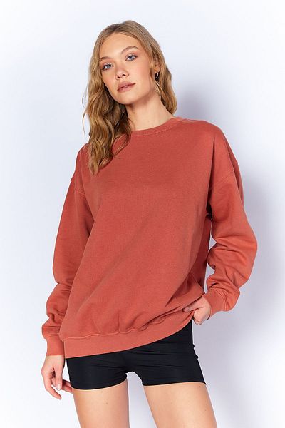 Manche Antique/Pale Effect Basic Fit l Knitted Sweatshirt| Tile MKW278852-01