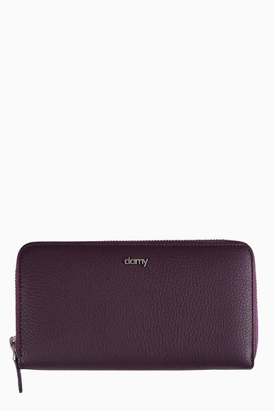 DAMY Purple Genuine Leather Women's Wallet - Card Holder Model 907