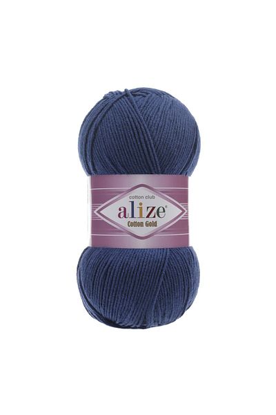 Alize Βαμβακερό χρυσό 5 τεμάχια 55% βαμβάκι - 45% ακρυλικό / 100 γρ. - 330 M 279 Midnight Blue