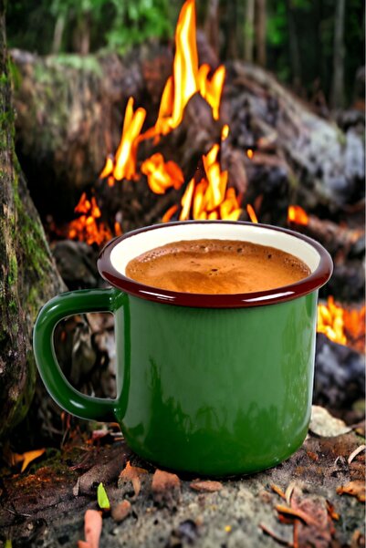 İnci Emaye Emaye Kupa Bardak Camp Kamp Mug Fincan Kahve