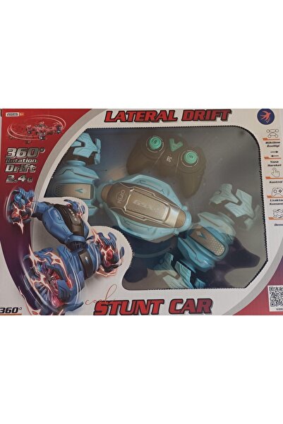 TilaToys 2.4ghz Full Fonksiyon Uzaktan Kumandalı Şarjlı Işıklı Açık Mavi Akro...