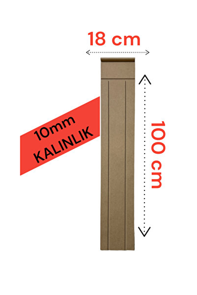 varje Dekoratif Duvar Paneli ( 18 X 100 Cm ) Boyanabilir Ahşap 10 Mm Ham Mdf Duvar Paneli