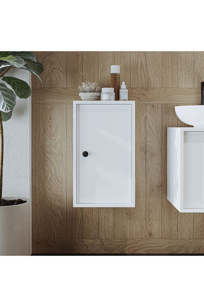 ROOMART Banyo Dolabı Mat Mdf 60 X 35 Cm Banyo Boy Dolabı