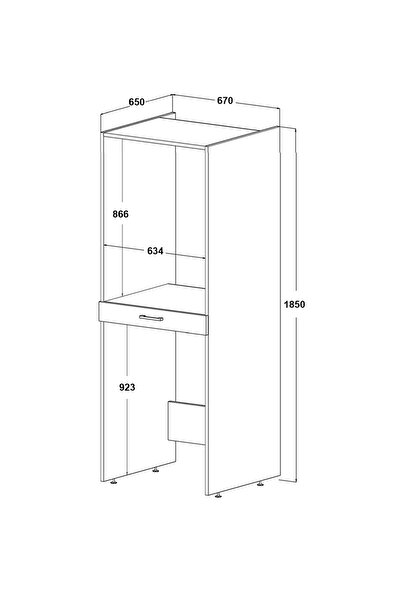 ROOMART Çamaşır Ve Kurutma Makinesi Dolabı